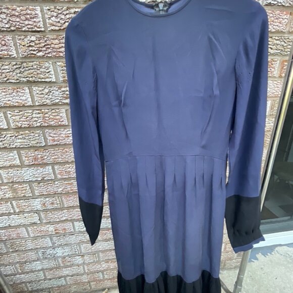 Indigo Silk Dress - Picture 2 of 16